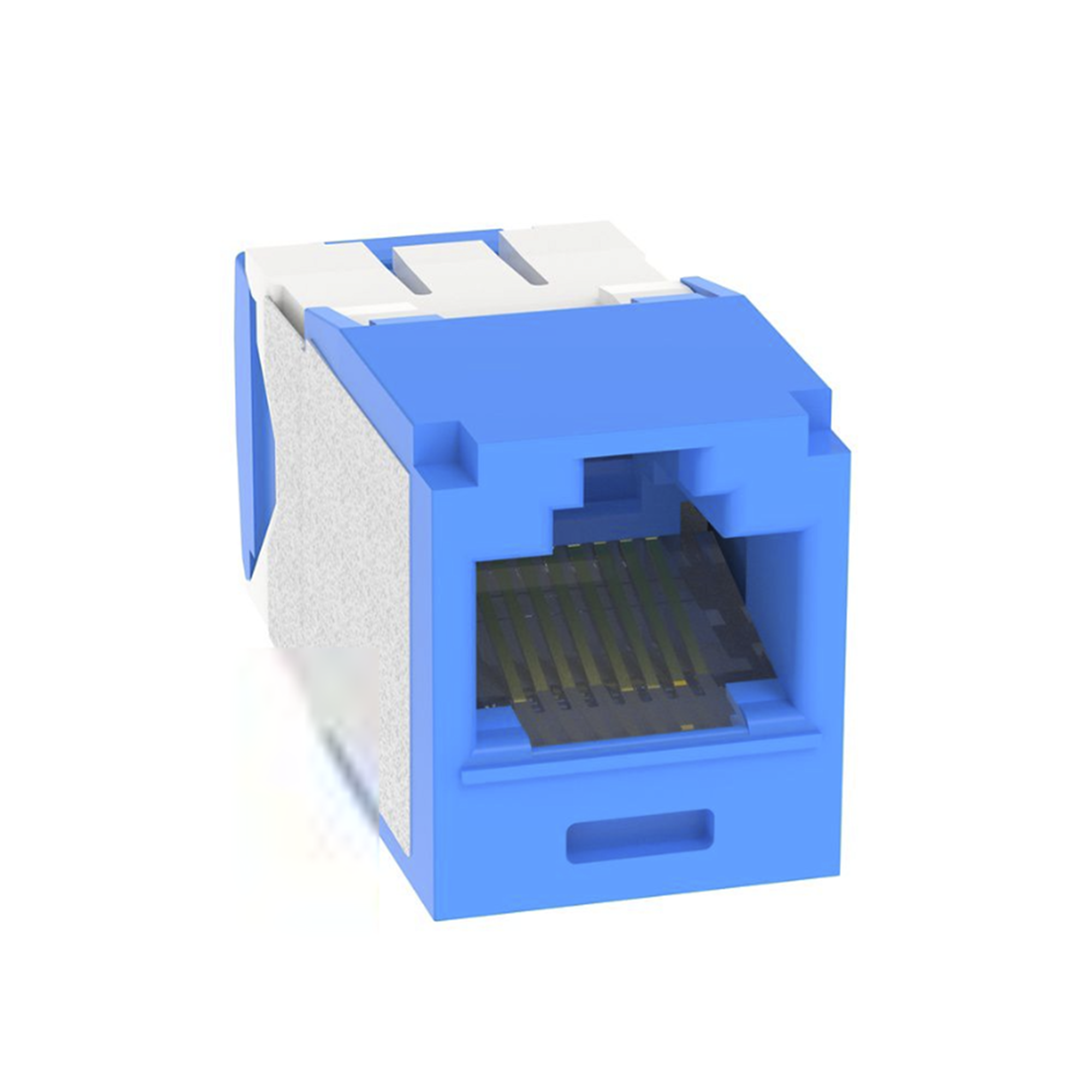 Conector Jack RJ45 Estilo TG, Mini-Com, Categoría 6A, Con Gel Resistente a la Corrosión, de 8 posiciones y 8 cables, Color Azul Conector Jack RJ45 Estilo TG, Mini-Com, Categoría 6A, Con Gel Resistente a la Corrosión, de 8 posiciones y 8 cables, Color Azul
